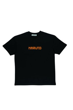 Lenithra Naruto Anime Sırt Baskılı Unisex Oversize T-shirt Siyah / M