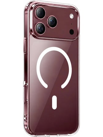 iPhone 18 PRO MAX Uyumlu Magsafe Kablosuz Şarj Özellikli Şeffaf Silikon Kılıf