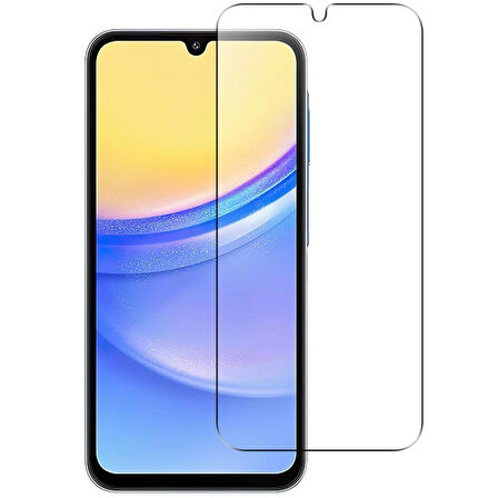 Samsung Galaxy A15 Uyumlu Kırılmaz Ekran Koruyucu Temperli Cam