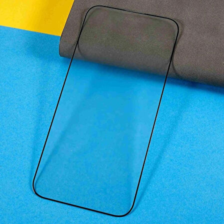 iPhone 16e Uyumlu Anti Static Toz Tutmayan Çerçeveli Temperli Ekran Koruyucu Cam