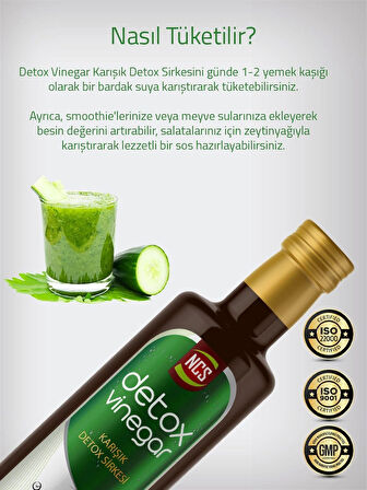 Detox Sirke 250 ml Doğal Fermantasyon Ananas Elma Avakado Yaprağı Kayısı Karnıyarık Otu Sandaloz