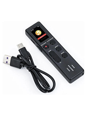 Kb 95 LED Ekranlı 64 GB MP3 çalar Kesintisiz Kayıt 35 Saat,ses Sensörlü Kingboss
