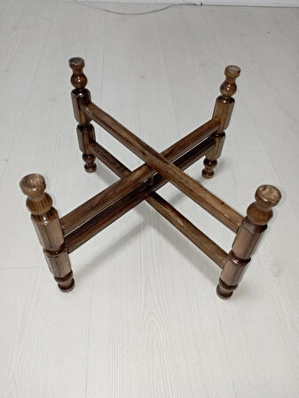 Ahşap Sini Sofra Altlığı Ayağı - Katlanır Akordiyon Ayak Yükseklik 23CM, EN:39CM