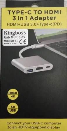 TYPE-C HDMI 3 İN 1 ADAPTER Hdmı Usb 3.0 Çevirici Dönüştürücü Adaptör