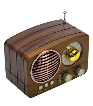 M-161BT Bluetooth Radyo Müzik Kutusu MP3 14 Cm Dekoratif Ve Nostaljik Radyo