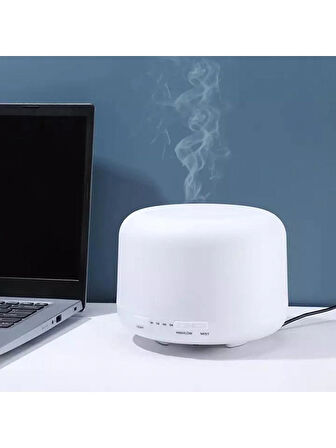 Oda Hava Nemlendirici, Buhar Makinesi ve Aroma Difüzörü 500 ml 12w güç 17x13cm