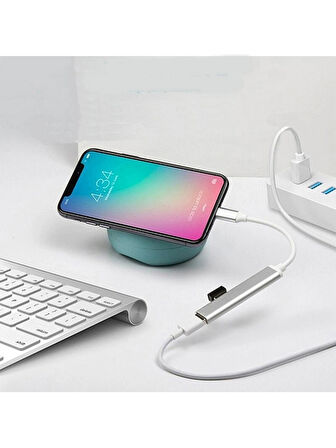 Type-C To USB 3.0 4 Port Çoklayıcı Hub Aluminyum Slim Kasa