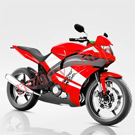 Şık Tasarım Motosiklet Sticker Alev 31*12 cm / Oracal