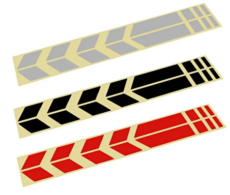 Şık Tasarım  motosiklet Çamurluk Sticker Siyah 34*5,5 Cm