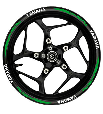 Yamaha Beyaz yazılı  kırmızı pençe şeritli