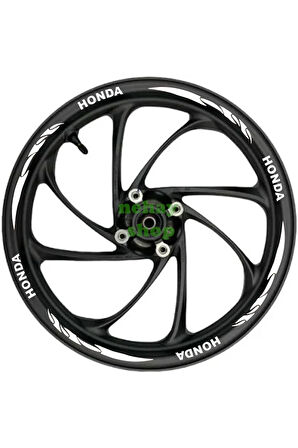 HONDA Beyaz yazılı  kırmızı pençe şeritli