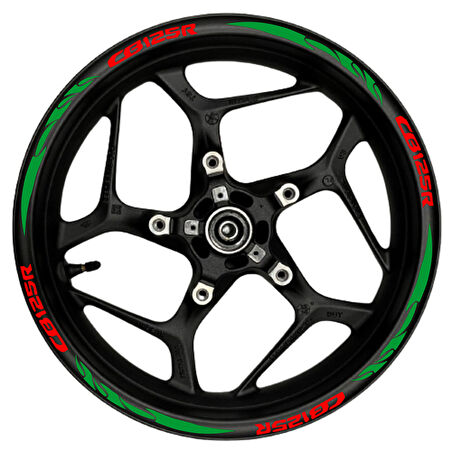CB125R kırmızı yazılı  beyaz pençe şeritli