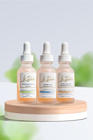 Le Balvo Leke karşıtı Serum & Yoğun Nemlendiricili & Gözenek Sıkılaştırıcı Bakım Seti 3'lü  30 ml 