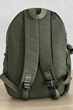 Nemo Group Unisex Haki Sırt Çantası Okul Çantası Laptop ve Seyahat Çantası Su Geçirmez Spor Çantası 40x30x15cm