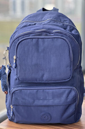 Nemo Group Unisex LACİVERT Sırt Çantası Okul Çantası Laptop ve Seyahat Çantası Su Geçirmez Spor Çantası 40x30x15cm