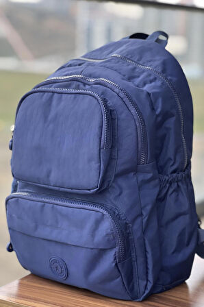 Nemo Group Unisex LACİVERT Sırt Çantası Okul Çantası Laptop ve Seyahat Çantası Su Geçirmez Spor Çantası 40x30x15cm