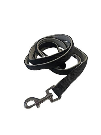Maxilife Siyah Yumuşak Dokulu Köpek Gezdirme Tasması (1,5 cm x 120 cm)