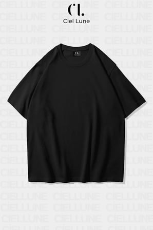 Unisex Kadın Erkek Neptün Baskılı Özel Tasarım Oversize T-shirt