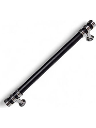 Nesli Alüminyum Metal Lüks Modern Mobilya Çekmece Mutfak Dolabı Kulpu Siyah-Krom 160mm