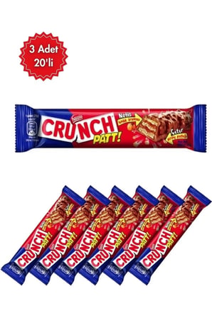 Nestle Nestlé Crunch Çikolata 20'li Paket x 3 Adet