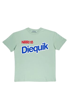 Lenithra Need To Diequik Ön Baskılı Unisex Oversize T-shirt Gri / 2XL