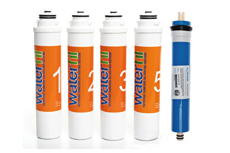 Lotto Filters Waterlife Su Arıtma Cihazlarına Uyumlu 5'li Set Filtre Vontron Membranlı