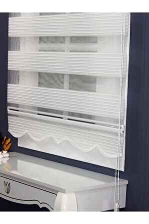 Pliseli Stor Zebra Perde Etek Dilimli