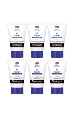 Neutrogena Konsantre Formül Nemlendirici Parfümlü El Kremi 50 Ml 6 Adet