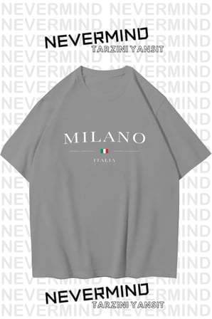 nevermind unisex baskılı oversize %100 pamuk tişört