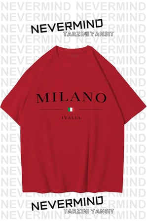 nevermind unisex baskılı oversize %100 pamuk tişört