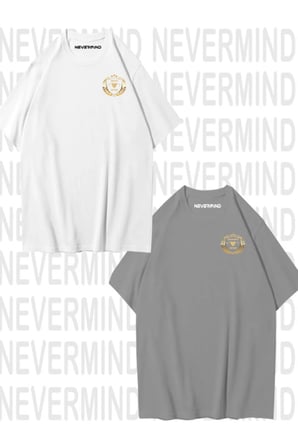 nevermind hanımcı/beyci spor baskılı i̇kili oversize sevgili tişört eş kombini