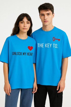 Nevermind Unisex The Key To Çift Sevgili Tişört 2'li Set
