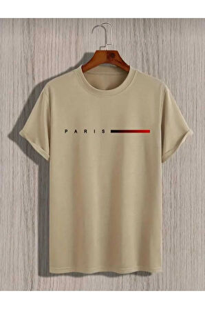 malkoçbey kısa çizgi paris baskılı oversize unisex basic t-şhirt