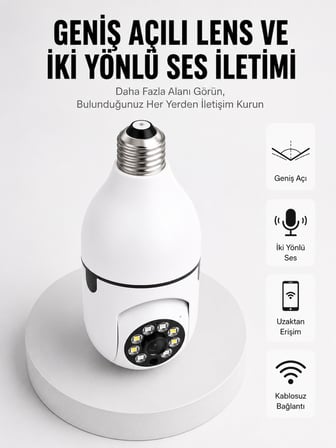 Akıllı Güvenlik Kamerası Full HD Görüntü ve Gece Görüş Özellikli Yeni Nesil