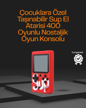 400 Oyunlu Taşınabilir Retro El Konsolu