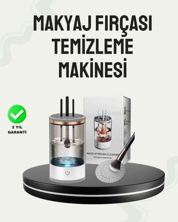USB Şarjlı Kompakt Makyaj Fırçası Temizleme Makinesi