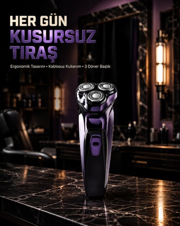 Kompakt Şarjlı Saç Sakal Tıraş Makinesi Kuru Kullanım Özellikli
