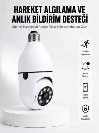 Hareket Algılamalı Kablosuz Akıllı Ev Güvenlik Kamerası Yeni Nesil