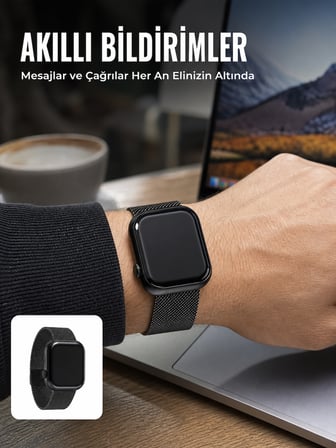 Dokunmatik AMOLED Akıllı Saat Nabız Uyku ve Spor Takip Özellikli