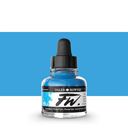 Daler Rowney FW Acrylic Artist Ink 29.5ml Process Cyan 120