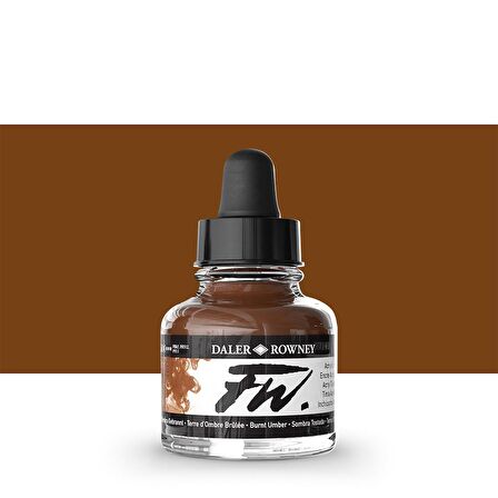 Daler Rowney FW Acrylic Artist Ink 29.5ml Burnt Umber 223