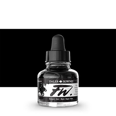 Daler Rowney FW Acrylic Artist Ink 29.5ml Black 028