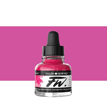 Daler Rowney FW Acrylic Artist Ink 29.5ml Fluorescent Pink 538