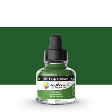 Daler Rowney System 3 Sıvı Akrilik Mürekkep Boya 29.5ml 375 Sap Green