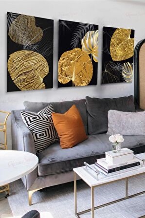 3'lü Set Dekoratif Kanvas Tablo Bohem Bohe Art Soyut Paintg Color Renkli Kanvas Canvas Tablo