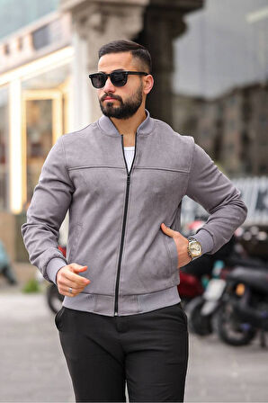 Unisex Süet Kolej Ceket - Günlük ve Spor Kombinlerin Vazgeçilmezi