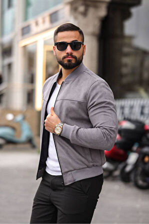 Unisex Süet Kolej Ceket - Günlük ve Spor Kombinlerin Vazgeçilmezi