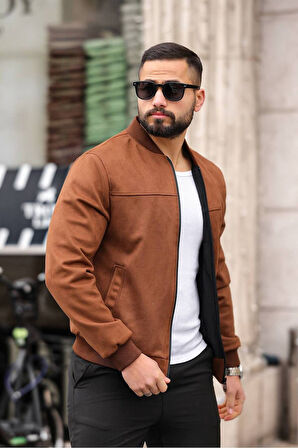 Unisex Süet Kolej Ceket - Günlük ve Spor Kombinlerin Vazgeçilmezi