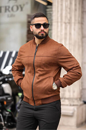 Unisex Süet Kolej Ceket - Günlük ve Spor Kombinlerin Vazgeçilmezi