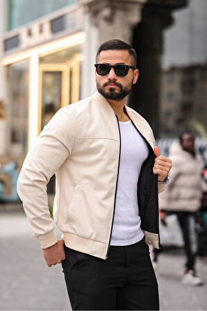 Unisex Süet Kolej Ceket - Günlük ve Spor Kombinlerin Vazgeçilmezi